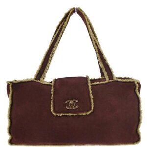 Chanel Brown Mouton Tote Handbag 136005